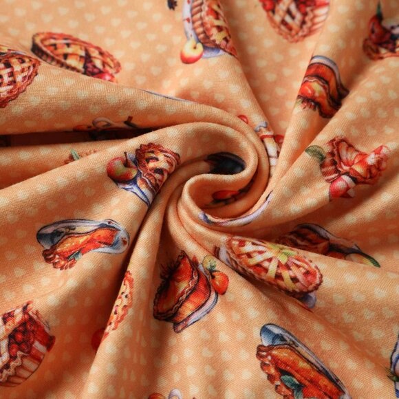 Retro Apple Pie Print Fit & Flare Dress, NWOT - Picture 10 of 10